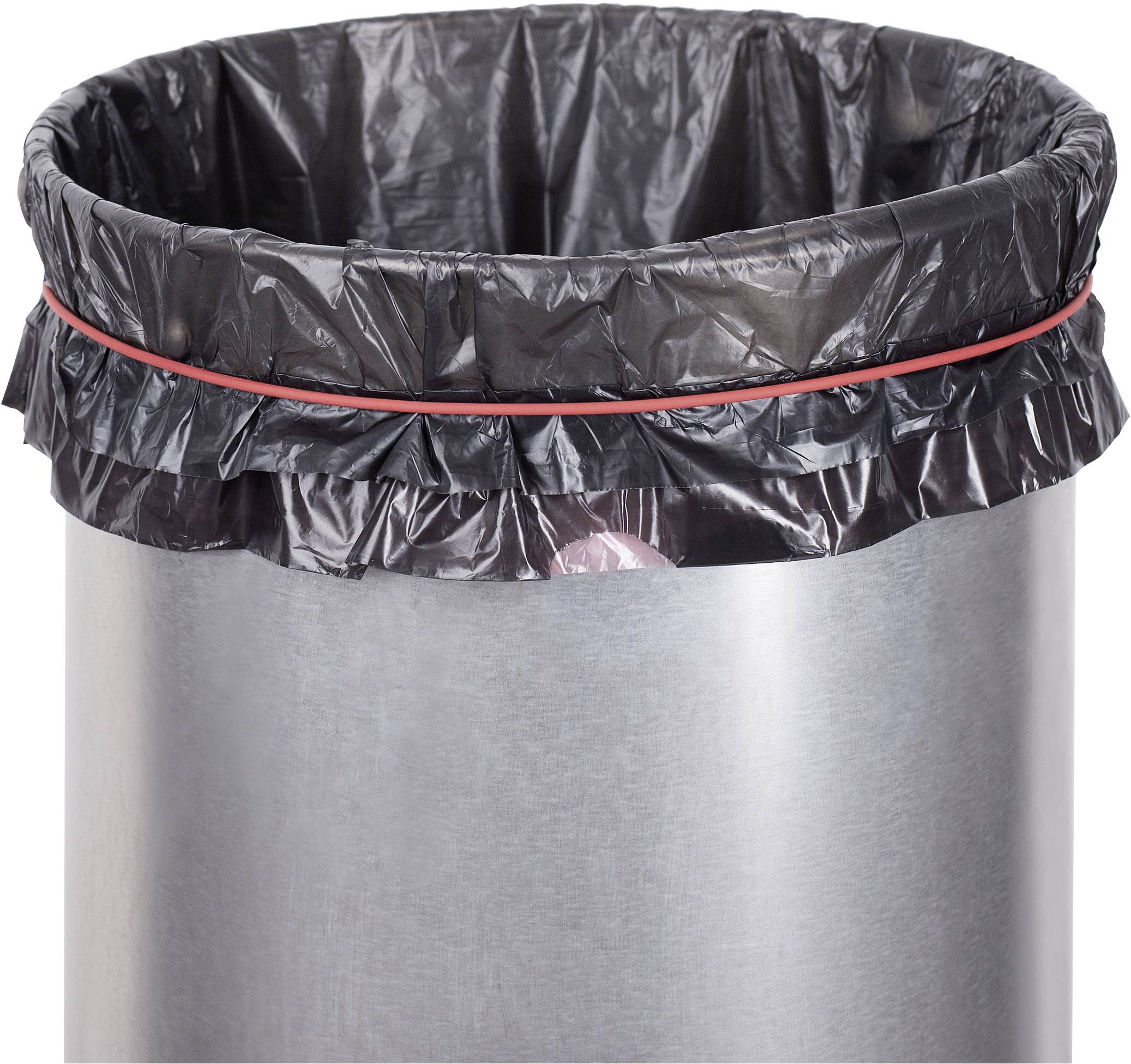 Hailo Pure XL 0545-040 Mülleimer 44 l Stahlblech (Ø x H) 450 mm x 700 mm Rot Fuß-Tretmechanik, Selbstschließender Schwingdeckel 1 St.