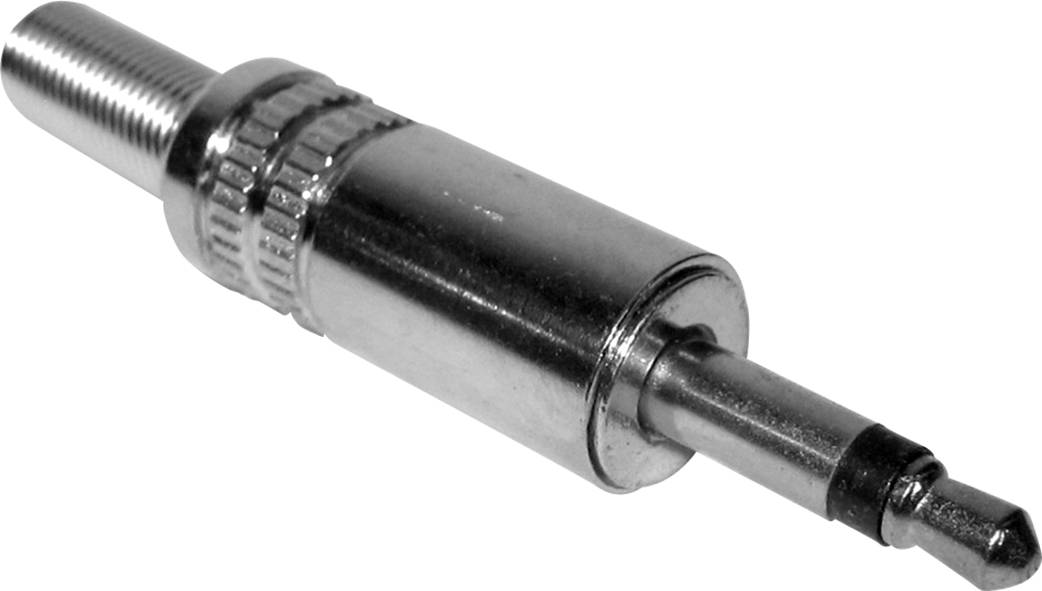TRU Components 1578910 Klinken-Steckverbinder 3.5mm Stecker, gerade Polzahl: 2 Mono Silber