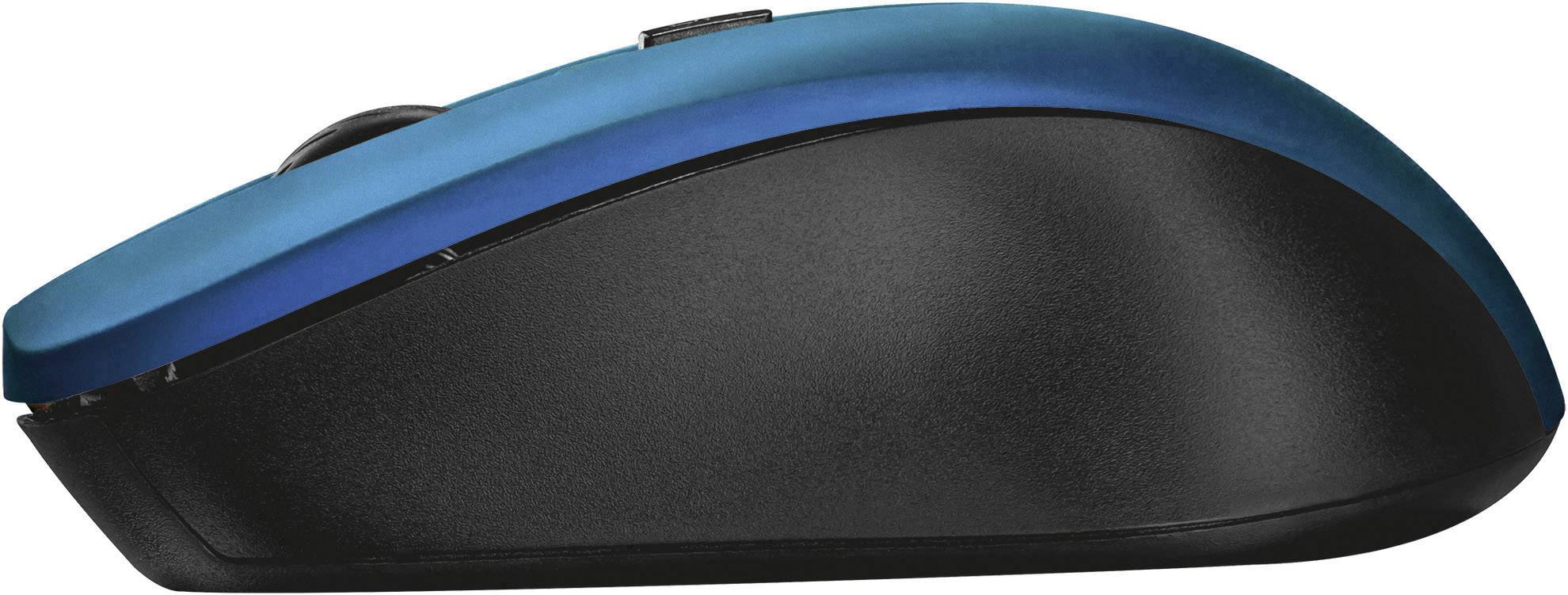 Trust Mydo Silent Click Maus Funk Optisch Blau 4 Tasten 1800 dpi