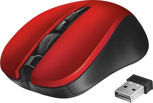 Trust Mydo Silent Click Funk Maus Optisch Rot