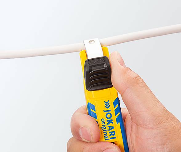 Jokari T71000 Abisoliermesser Geeignet für Rundkabel, Feuchtraumkabel 8 bis 28 mm
