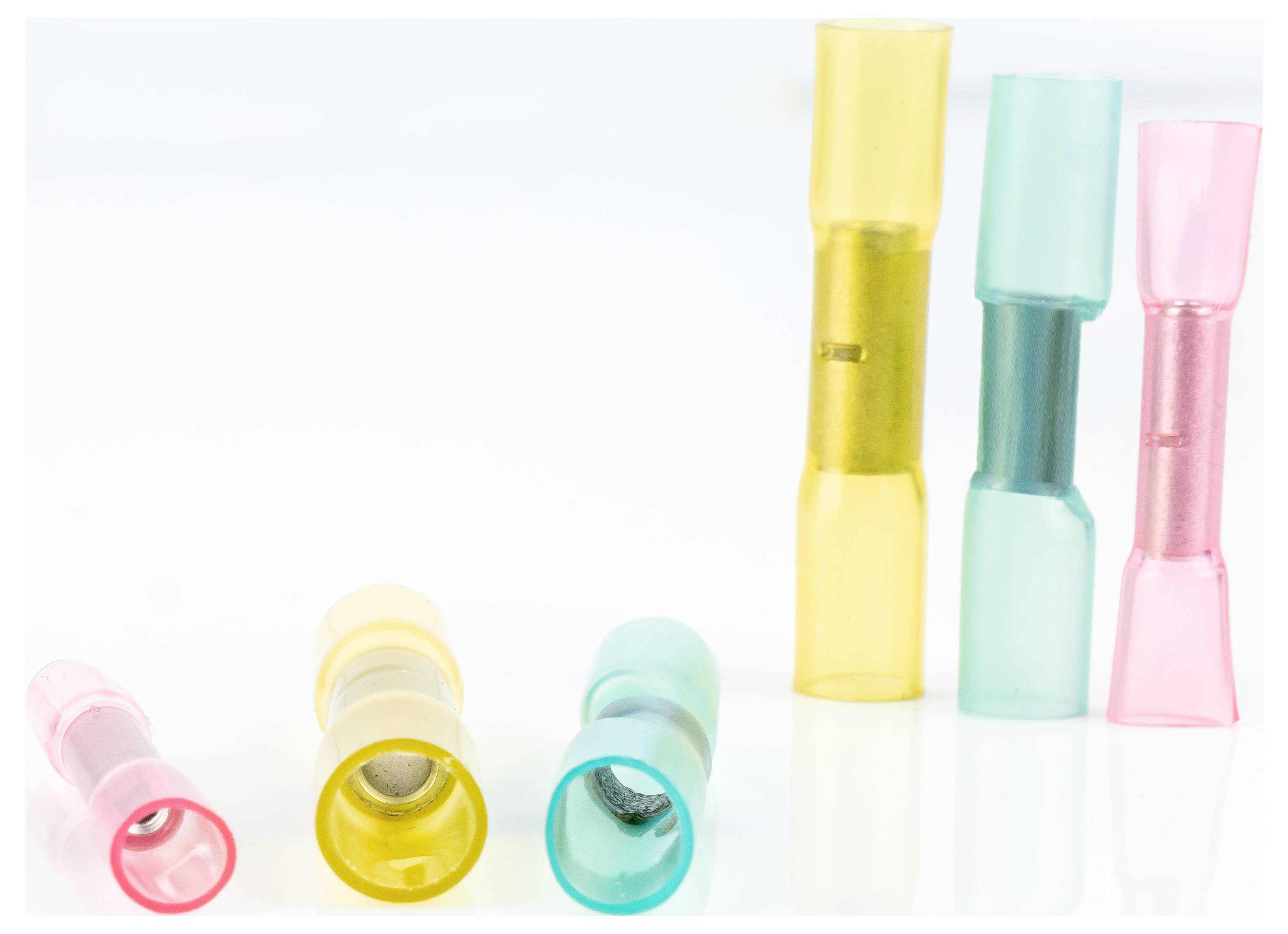 TRU Components 1583023 Stoßverbinder mit Schrumpfschlauch 1.50mm² 2.50mm² Vollisoliert Blau