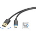 Renkforce USB-Kabel USB 2.0 USB-A Stecker, USB-C® Stecker 1.50m Schwarz beidseitig verwendbarer Stecker RF-4758090