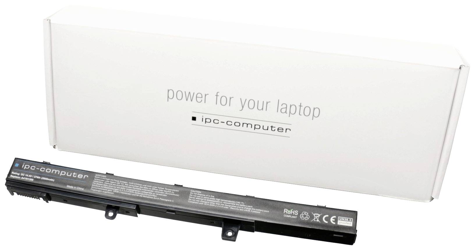 Ipc-computer Notebook-Akku A41N1308 REPLACE 14.4V 2600 mAh Asus