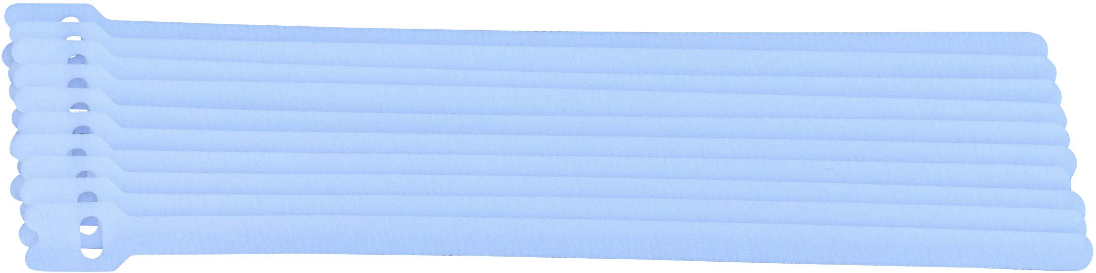 TRU Components 801-010-Bag Klettkabelbinder zum Bündeln Haft- und Flauschteil Weiß 10St.