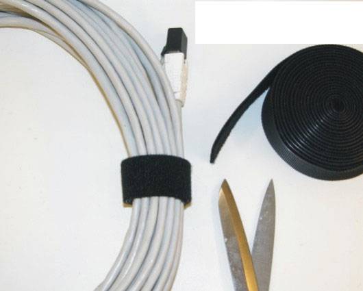 TRU Components 910-131-Bag Klettband zum Bündeln Haft- und Flauschteil (L x B) 1000mm x 20mm Blau 1m