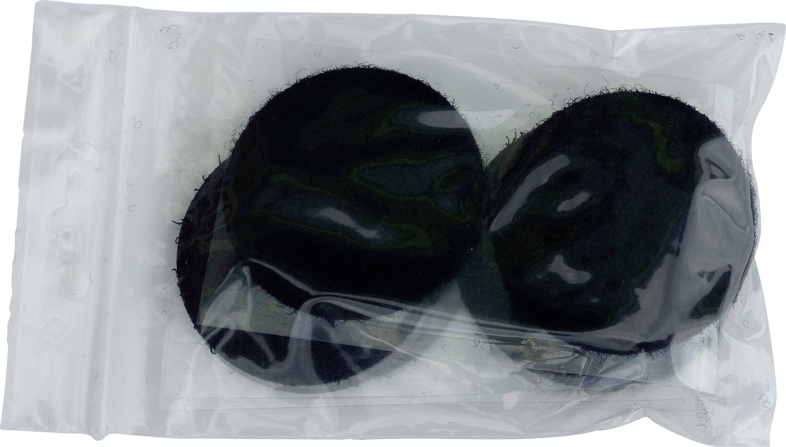 TRU Components 684-330-Bag Klettpunkte zum Aufkleben Haft- und Flauschteil (Ø) 47mm Schwarz 4 Paar