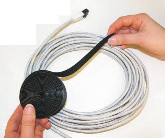 TRU Components 910-750-Bag Klettband zum Bündeln Haft- und Flauschteil (L x B) 1000mm x 20mm Gelb 1m