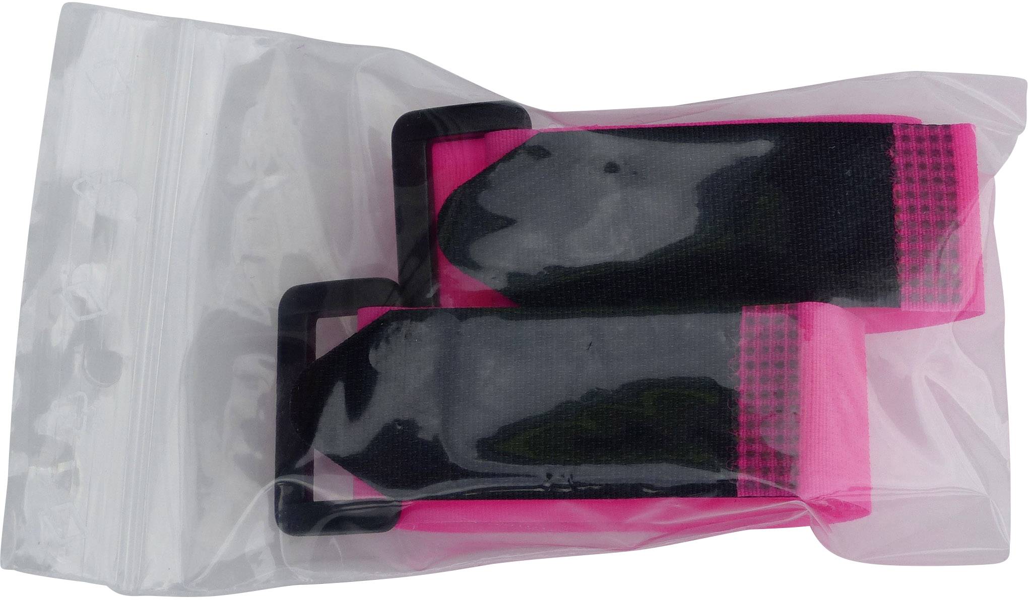 TRU Components 688-454-Bag Klettband mit Gurt Haft- und Flauschteil (L x B) 300mm x 25mm Neonpink 2St.