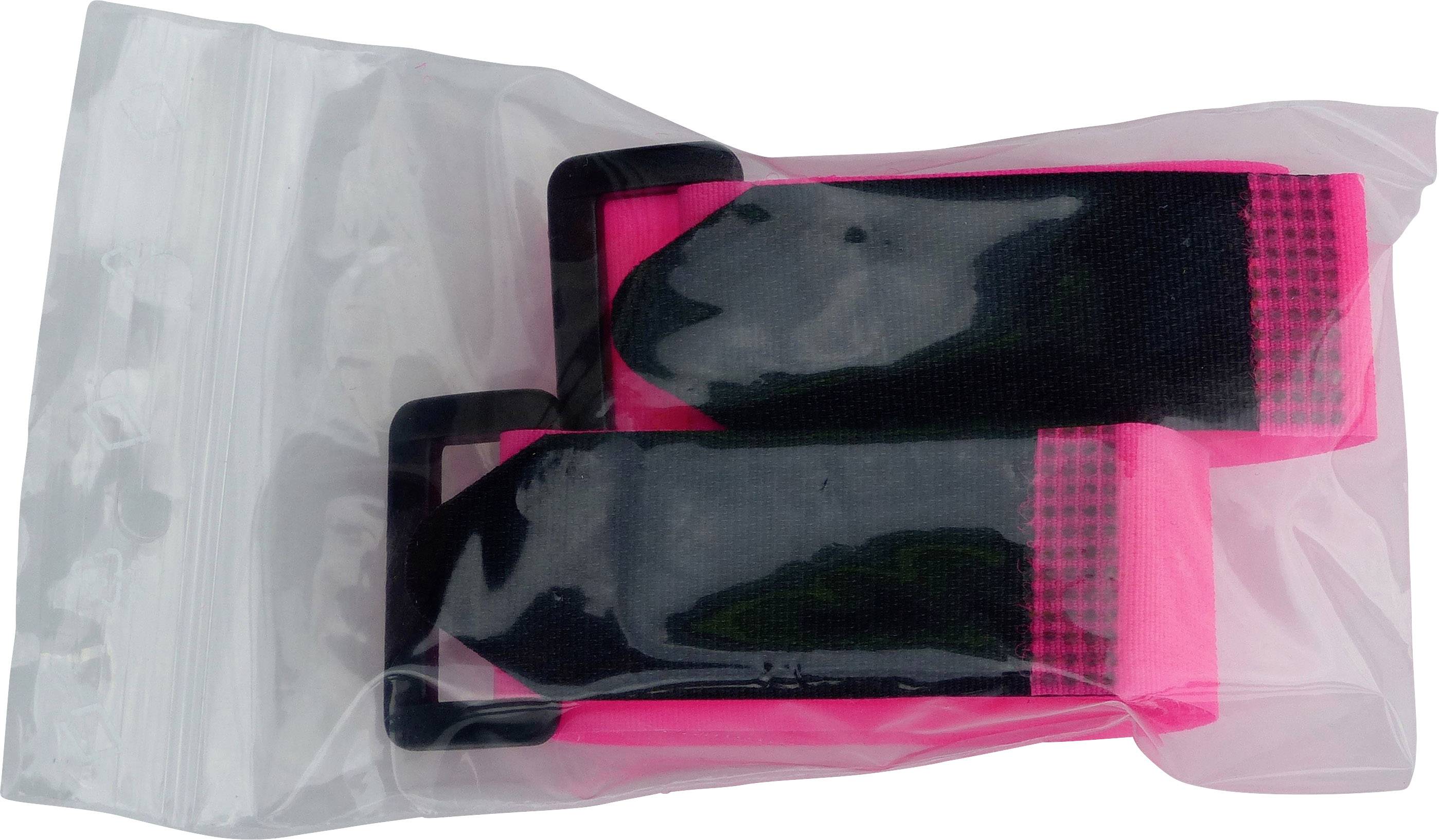 TRU Components 688-454-Bag Klettband mit Gurt Haft- und Flauschteil (L x B) 300mm x 25mm Neonpink 2St.
