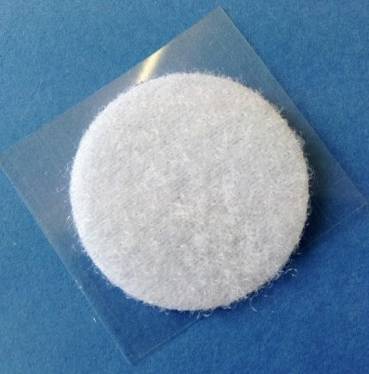 TRU Components 685-010-Bag Klettpunkte zum Aufkleben Haft- und Flauschteil (Ø) 20mm Weiß 8 Paar