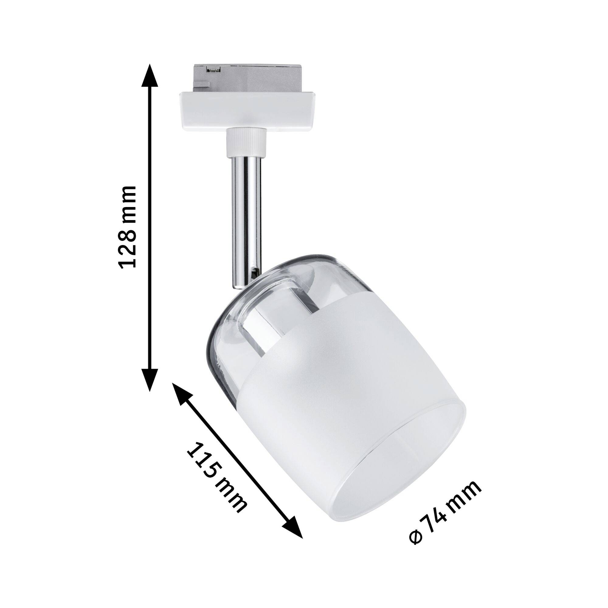 Paulmann Blossom Hochvolt-Schienensystem-Leuchte URail G9 10W LED Weiß, Satin, Transparent