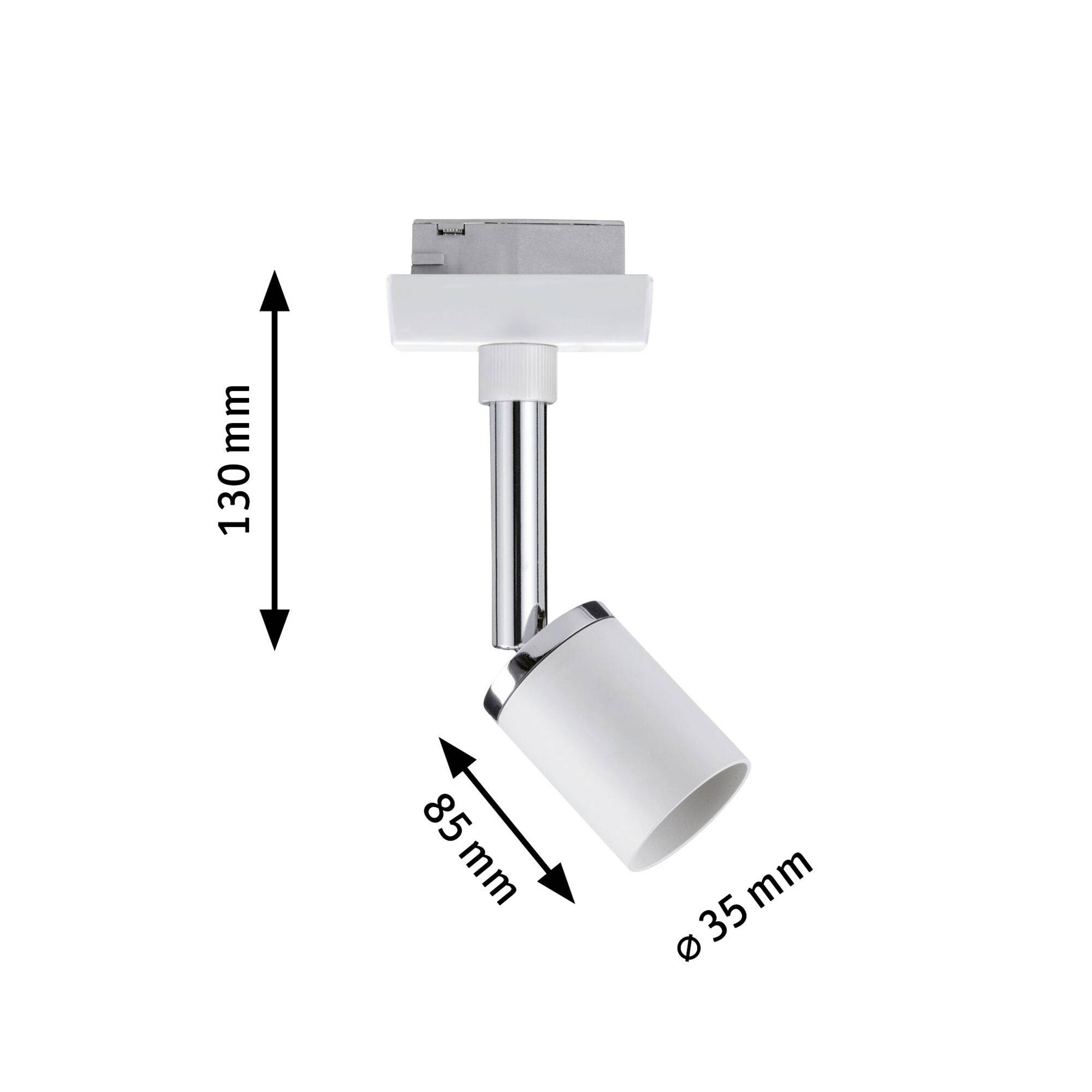 Paulmann Pure II Hochvolt-Schienensystem-Leuchte URail Weiß, Chrom