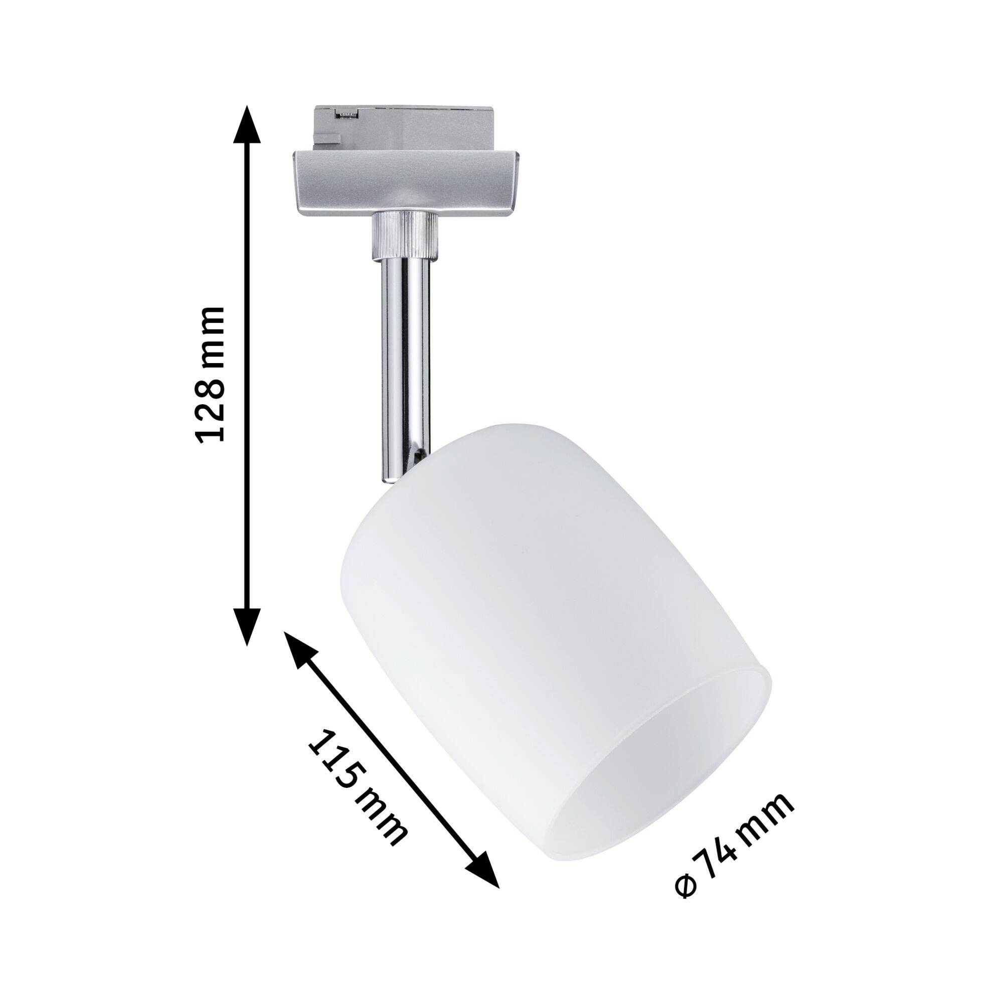 Paulmann Blossom Hochvolt-Schienensystem-Leuchte URail Chrom (matt), Satin