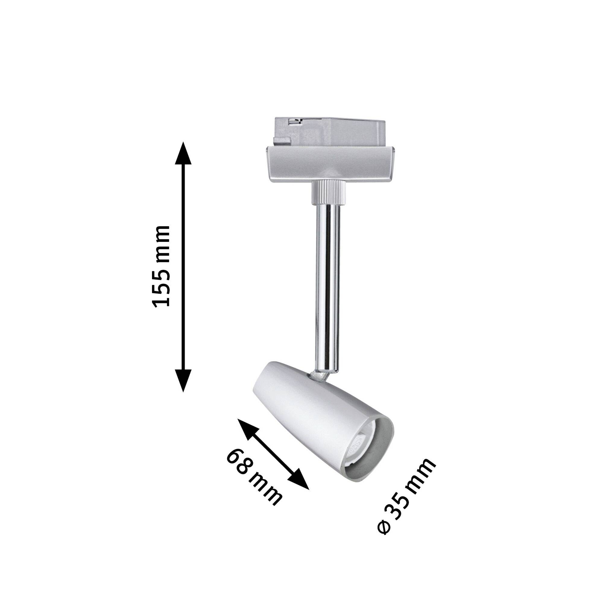 Paulmann Barelli Hochvolt-Schienensystem-Leuchte URail GU10 10 W LED Chrom, Chrom (matt)