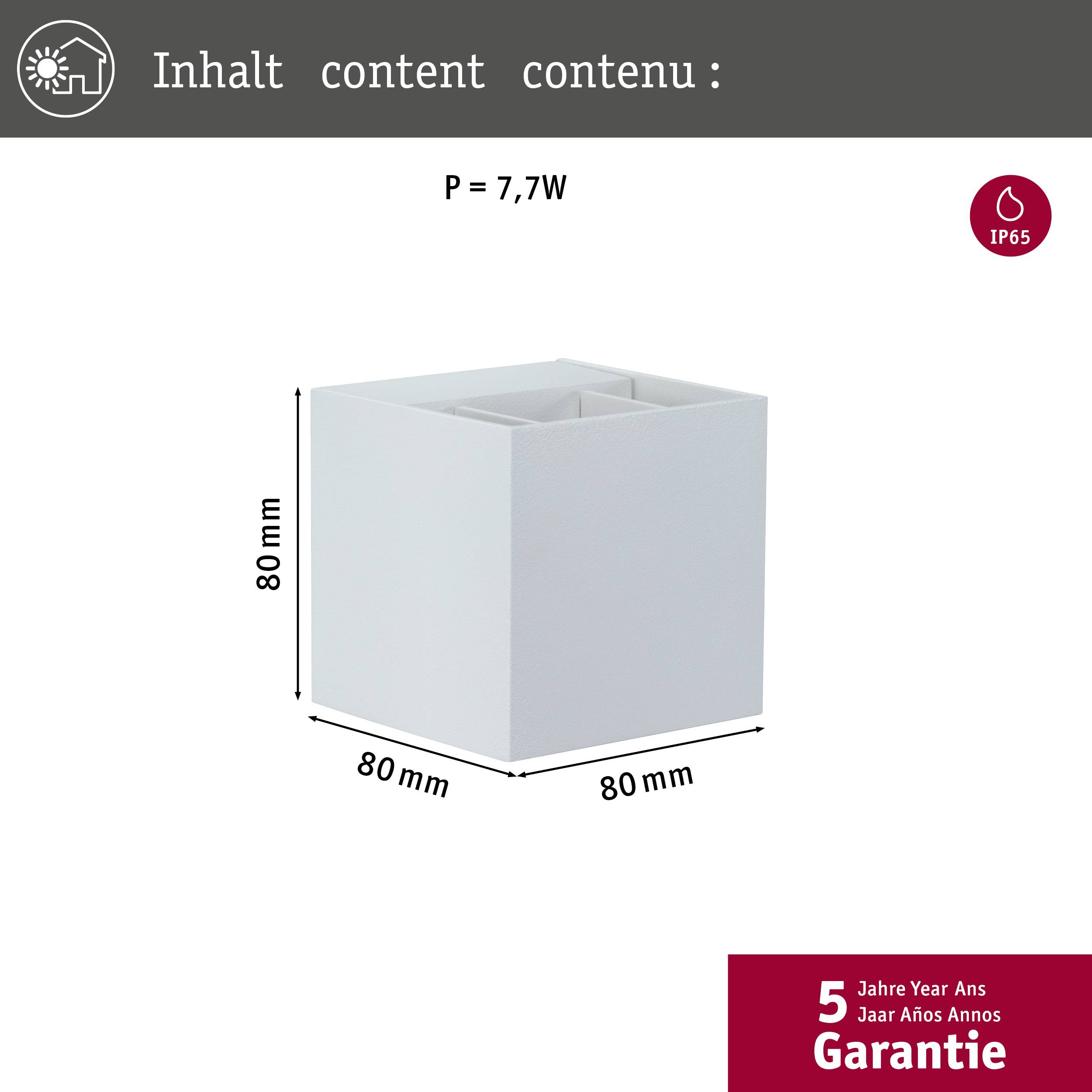 Paulmann Cybo 18001 LED-Außenwandleuchte 6W