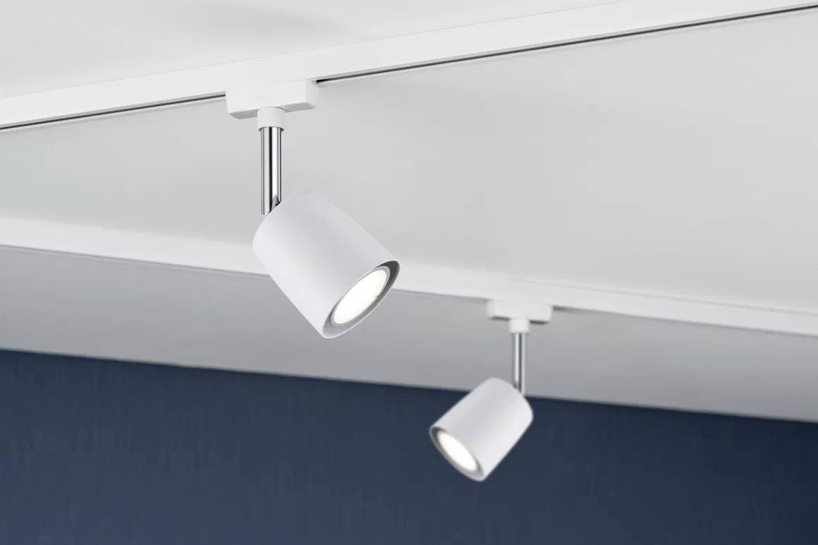 Paulmann Cover Hochvolt-Schienensystem-Leuchte URail GU10 10W LED Weiß, Chrom