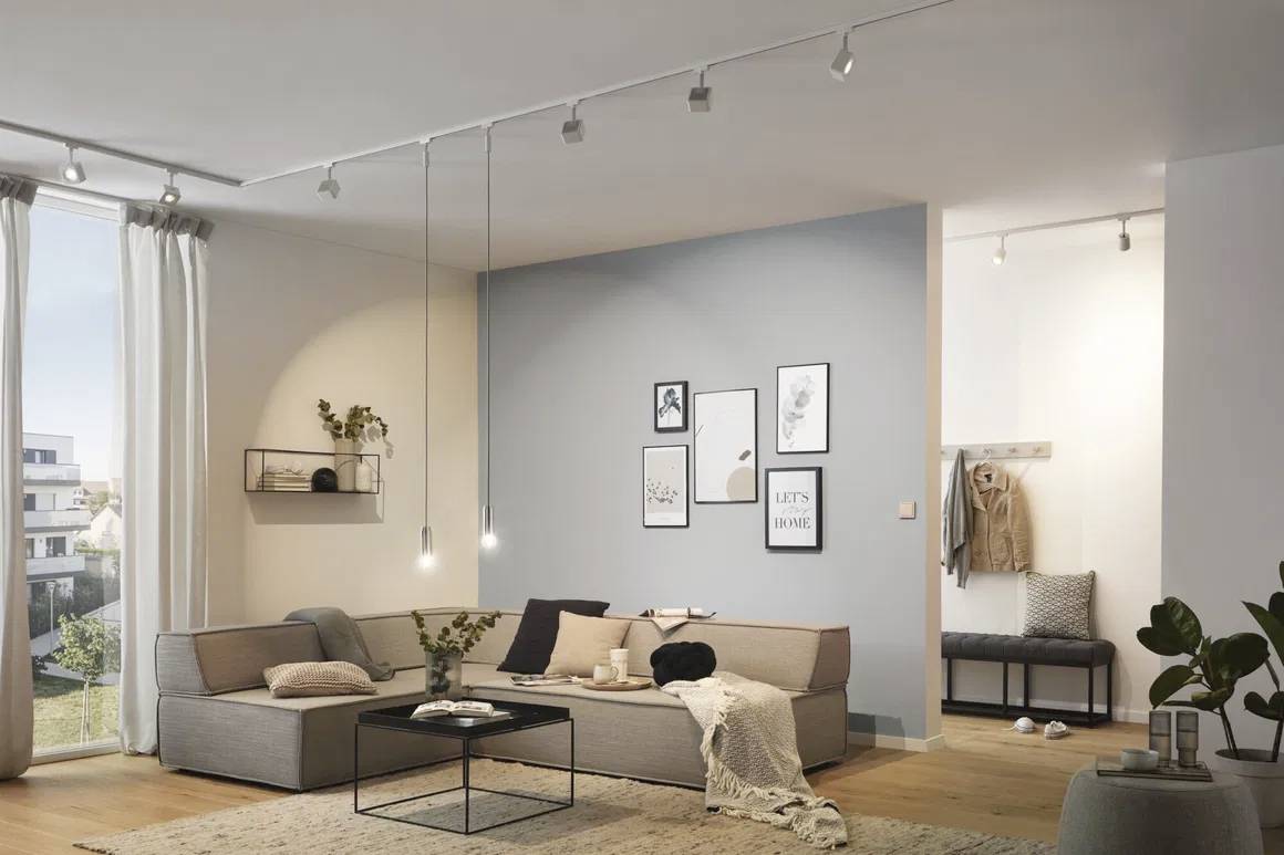 Paulmann Cover Hochvolt-Schienensystem-Leuchte URail GU10 10W LED Weiß, Chrom