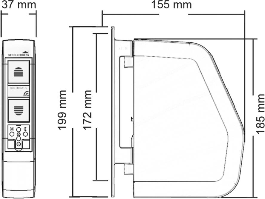 Schellenberg 10554 SmartHome Gurtwickler Aufputz