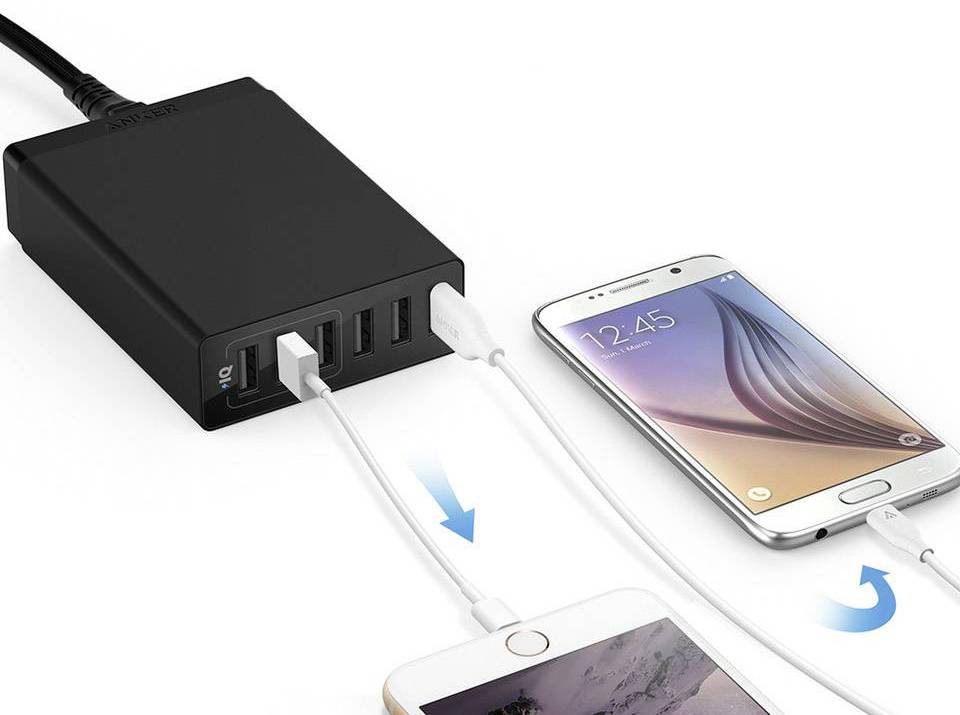 Anker PowerPort 6 Lite A2061311 USB-Ladestation Steckdose Ausgangsstrom (max.) 2400mA 6 x