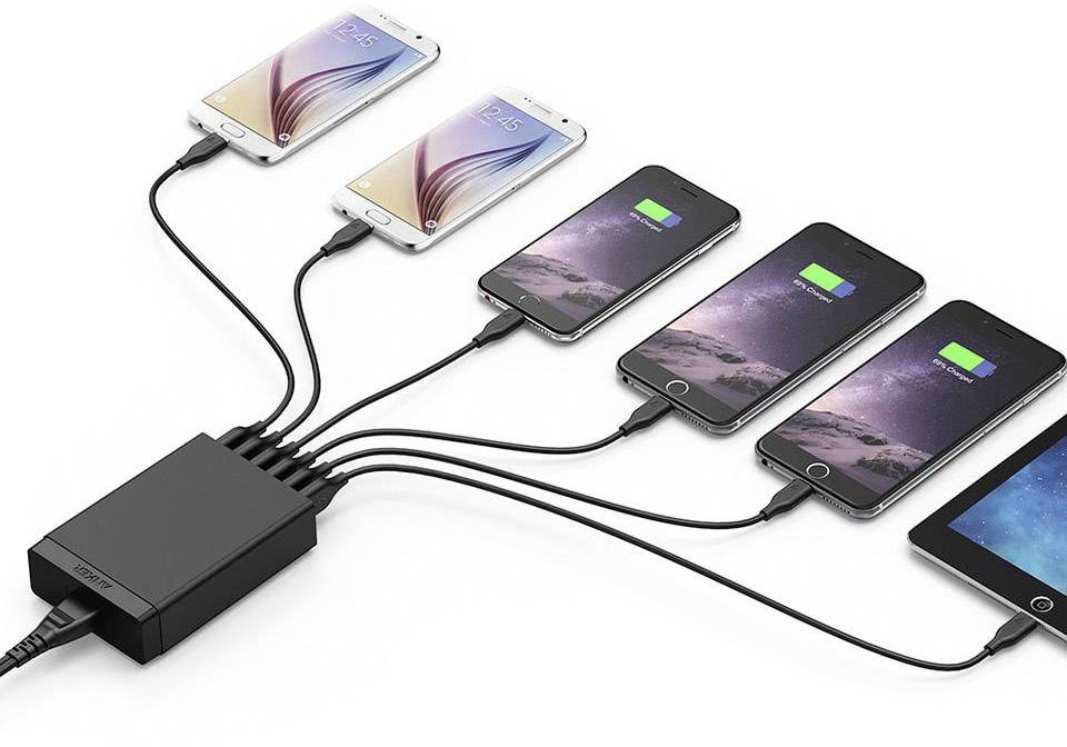 Anker PowerPort 6 Lite A2061311 USB-Ladestation Steckdose Ausgangsstrom (max.) 2400mA 6 x