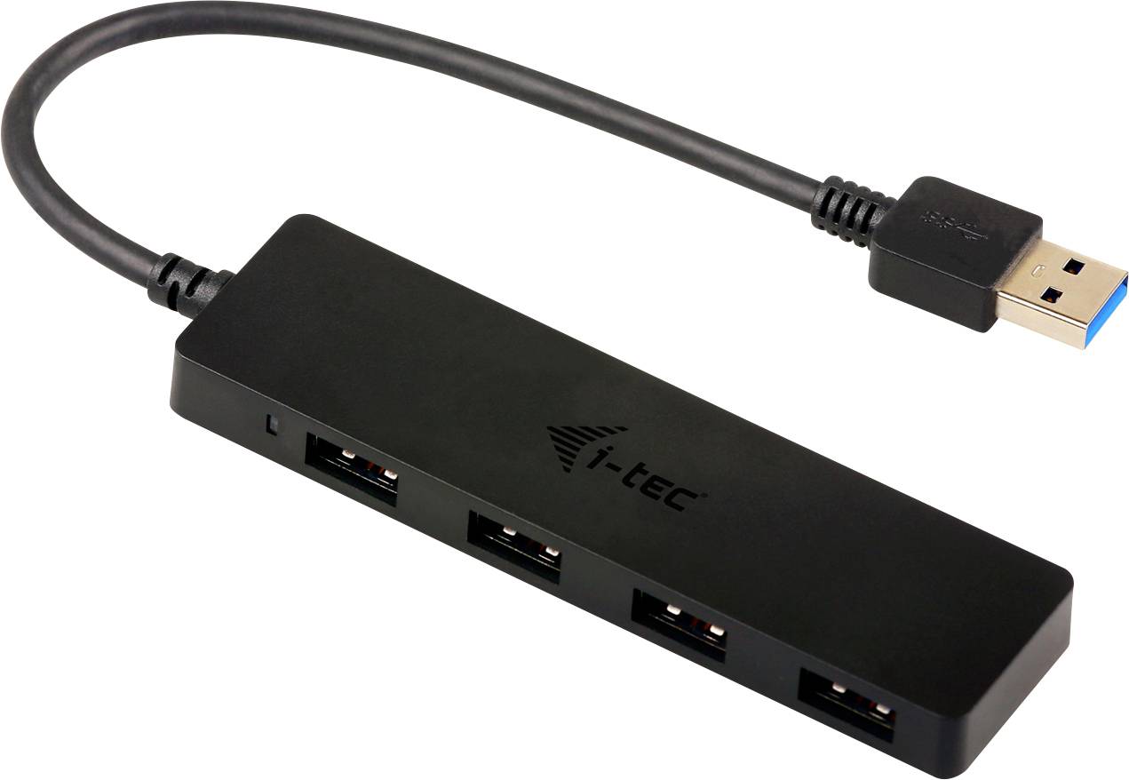 i-tec U3HUB404 USB-Hub 4 Port USB-A USB 3.0 5 GBit/s Schwarz USB 3.0 Slim Passive HUB 4 Port