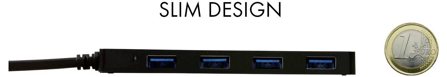 i-tec U3HUB404 USB-Hub 4 Port USB-A USB 3.0 5 GBit/s Schwarz USB 3.0 Slim Passive HUB 4 Port