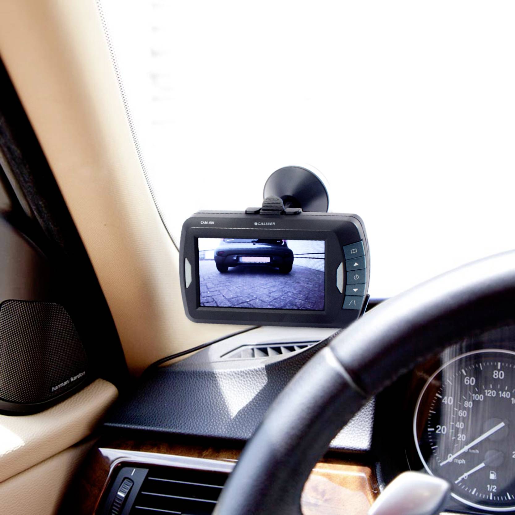 Caliber Funk-Rückfahrvideosystem 2 Kamera-Eingänge, Automatischer Weißabgleich, Blende F2.0, Frei verstellbare Kugelkamera, IR-Zusatzlicht, neigba