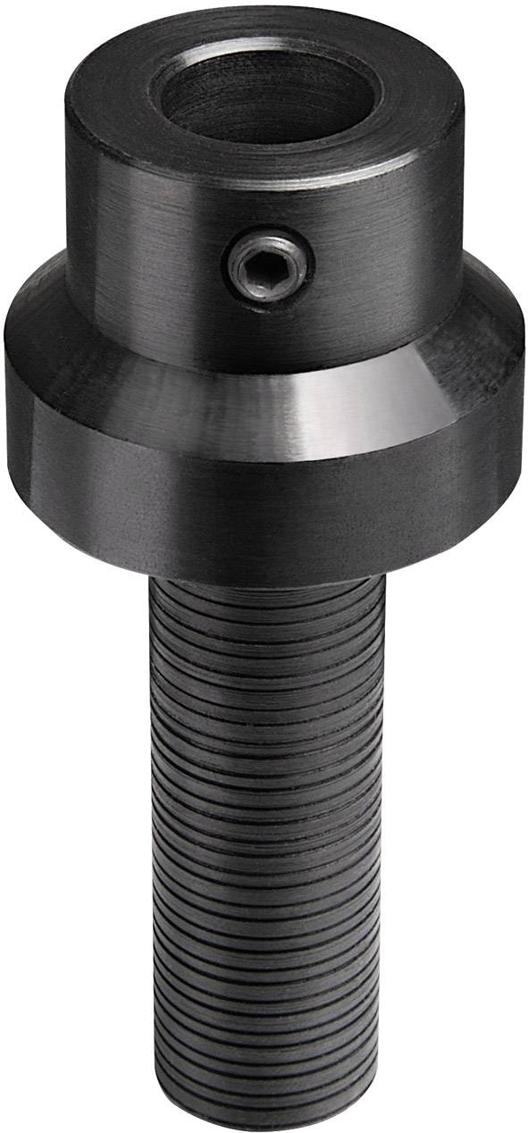 Metallischer Gewindestift mit zylindrischem Kopf und Loch, ausgelegt für mechanic Verbindungen in technischen Anwendungen.