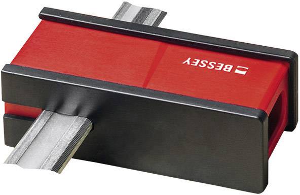 Roter Kunststoff-Winkelschleifer mit Metallführung, Markenname 