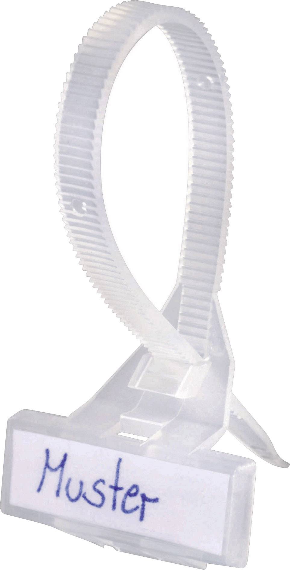 TRU Components 1593122 TC-PMT150203 Zeichenträger mit Kabelbinder Montage-Art: Kabelbinder Beschriftungsfläche: 30 x 9.20mm Natur