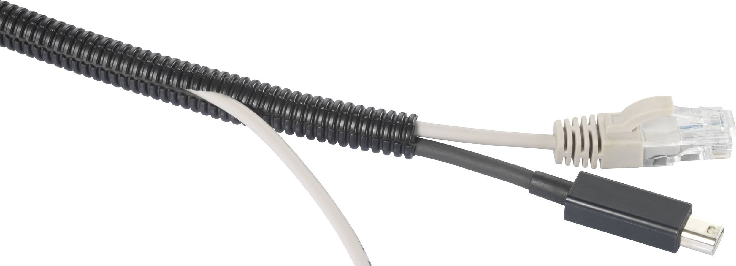 TRU Components 1593170 TC-CRR07P203 Wellrohr Schwarz 7.40mm Meterware