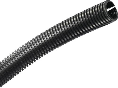 TRU Components 1593175 TC-CRR28P203 Wellrohr Schwarz 28 mm Meterware