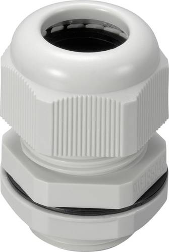 TRU Components 1593311 Kabelverschraubung M12 Polyamid Lichtgrau (RAL 7035)