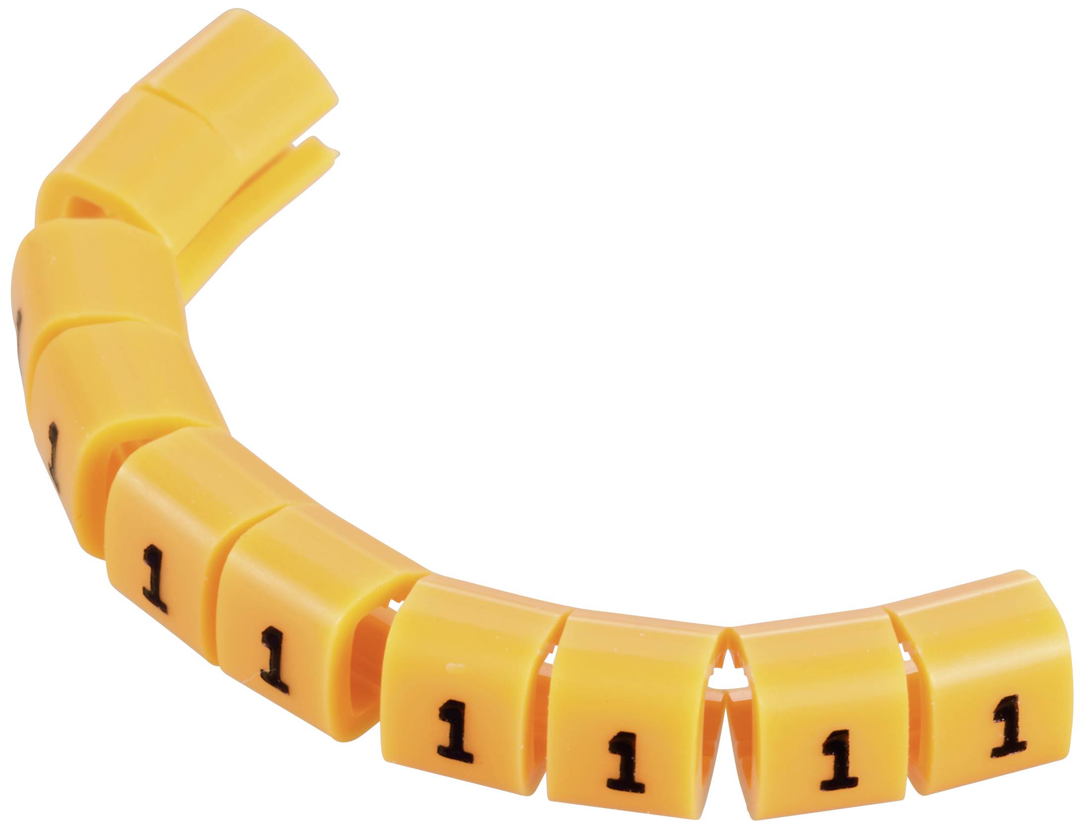 TRU Components TC-MB1/1203 Kennzeichnungsclip Aufdruck 1 Außendurchmesser-Bereich 3 bis 3.60mm
