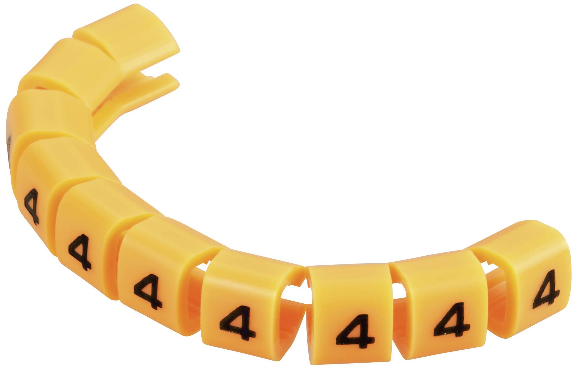 TRU Components TC-MB1/4203 Kennzeichnungsclip Aufdruck 4 Außendurchmesser-Bereich 3 bis 3.60mm