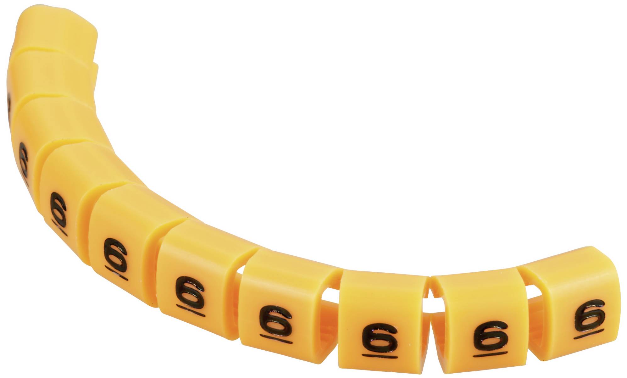TRU Components TC-MB1/6203 Kennzeichnungsclip Aufdruck 6 Außendurchmesser-Bereich 3 bis 3.60mm