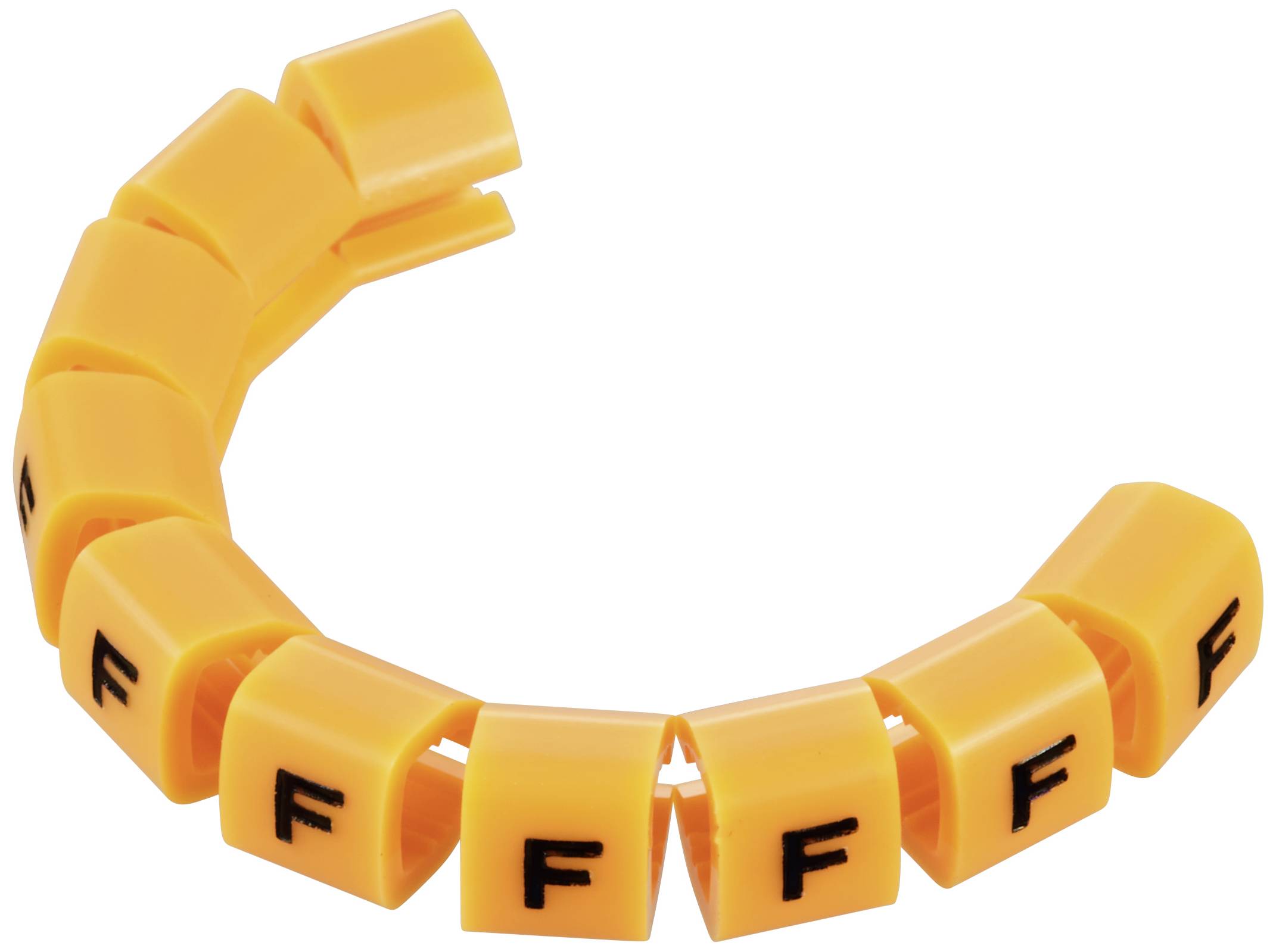 TRU Components TC-MB1/F203 Kennzeichnungsclip Aufdruck F Außendurchmesser-Bereich 3 bis 3.60 mm