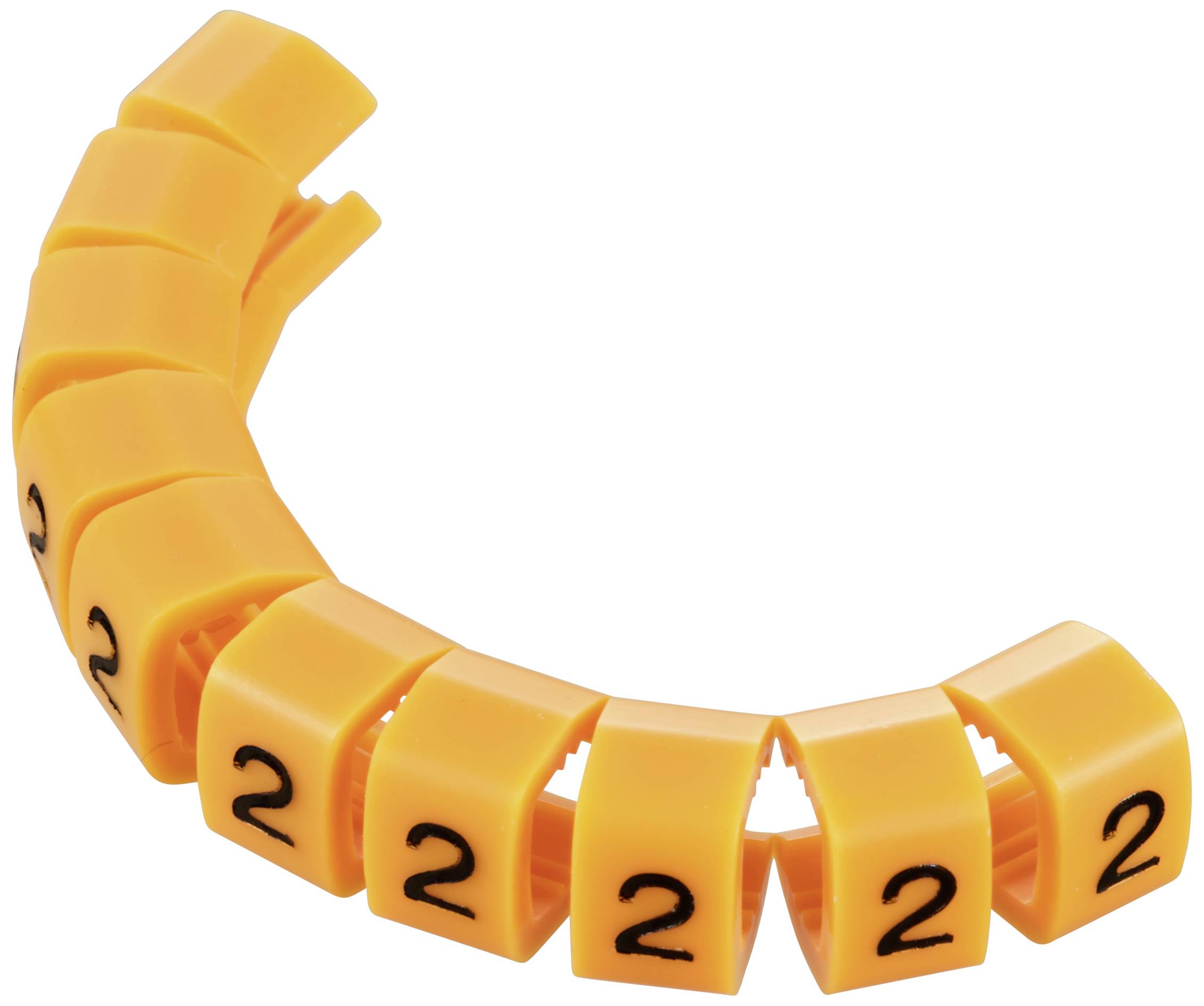 TRU Components TC-MB2/2203 Kennzeichnungsclip Aufdruck 2 Außendurchmesser-Bereich 4 bis 5.10mm