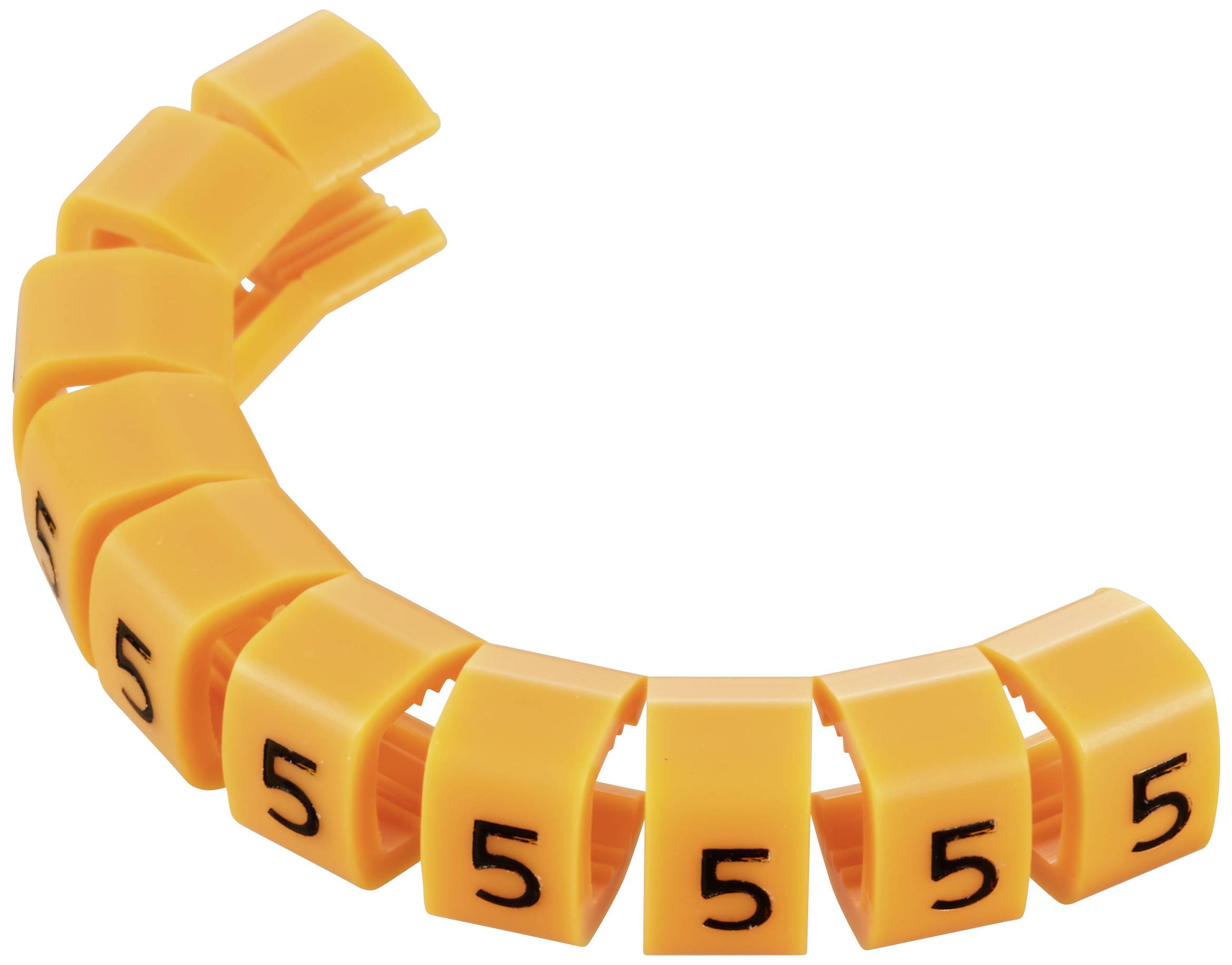 TRU Components TC-MB2/5203 Kennzeichnungsclip Aufdruck 5 Außendurchmesser-Bereich 4 bis 5.10mm