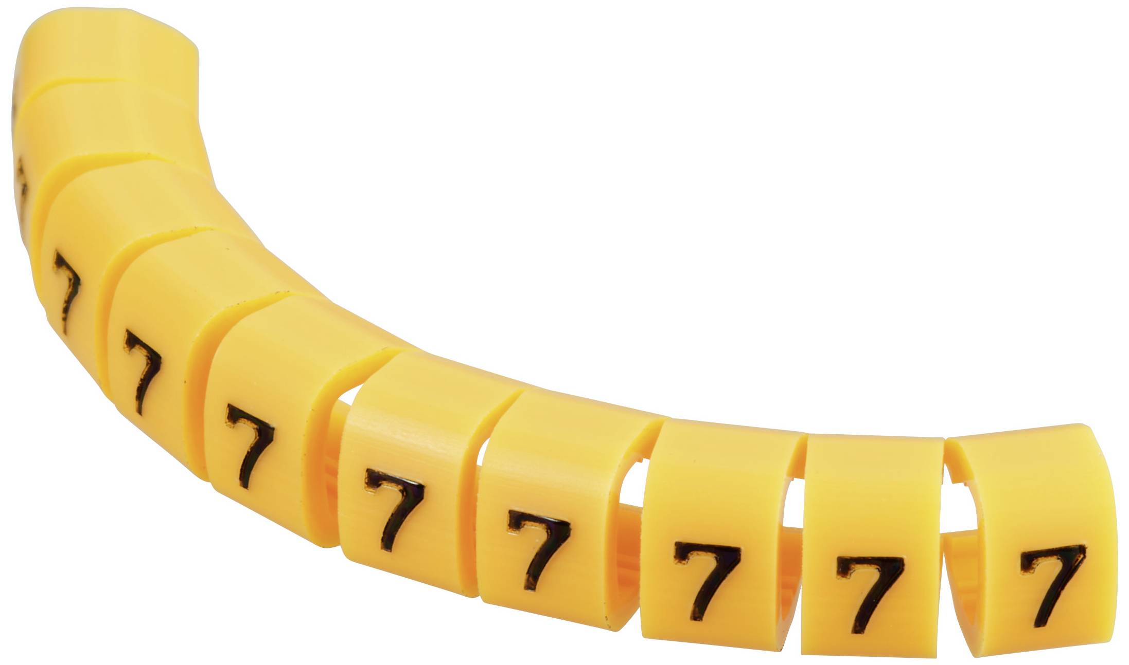 TRU Components TC-MB2/7203 Kennzeichnungsclip Aufdruck 7 Außendurchmesser-Bereich 4 bis 5.10mm