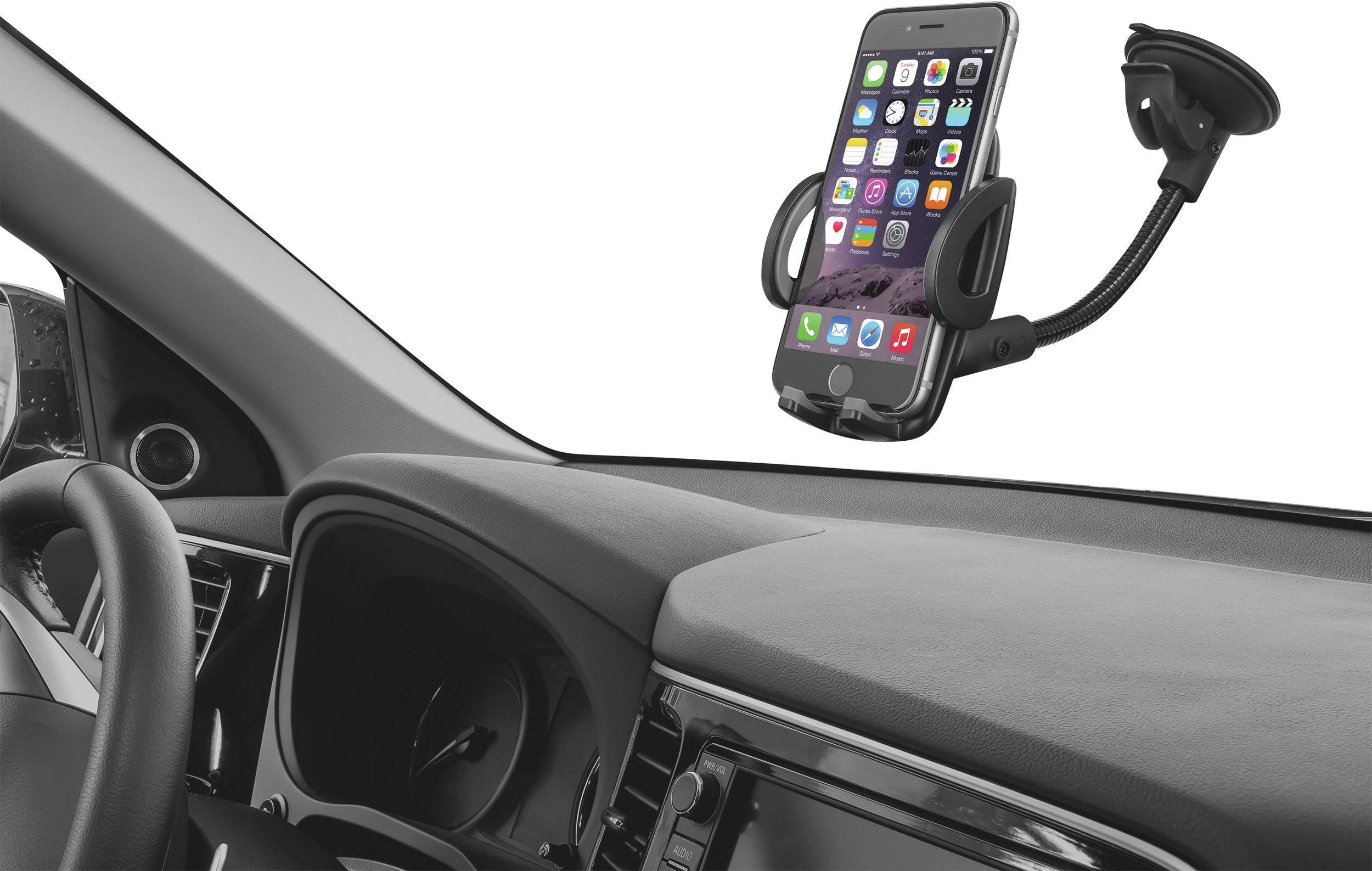 Trust 21721 Saugnapf Handy-Kfz-Halterung 360° drehbar 51 - 95 mm 6 Zoll (max)