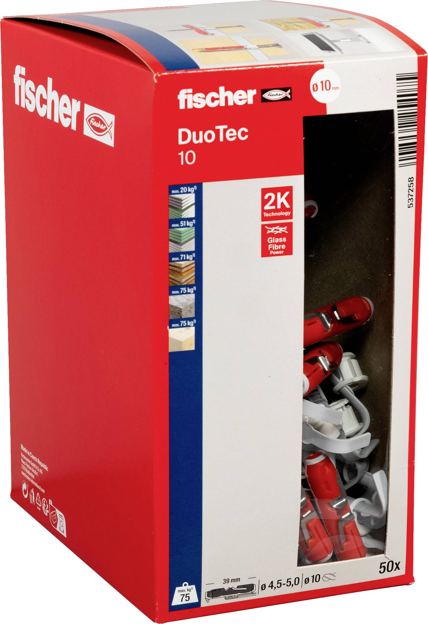50 Stück Fischer Deutschl. Kippdübel 537258