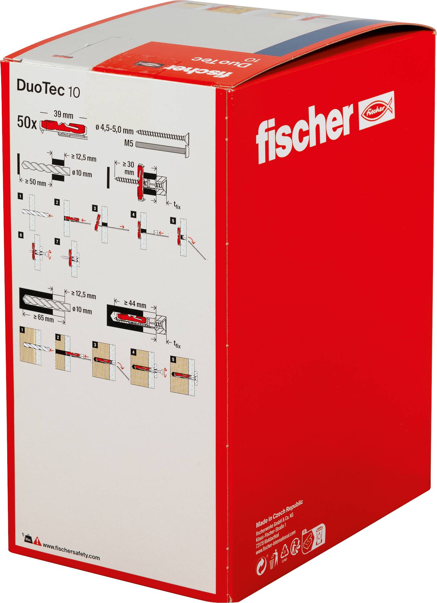Fischer 537258 DUOTEC 10 Kippdübel 47mm 10mm 50St.