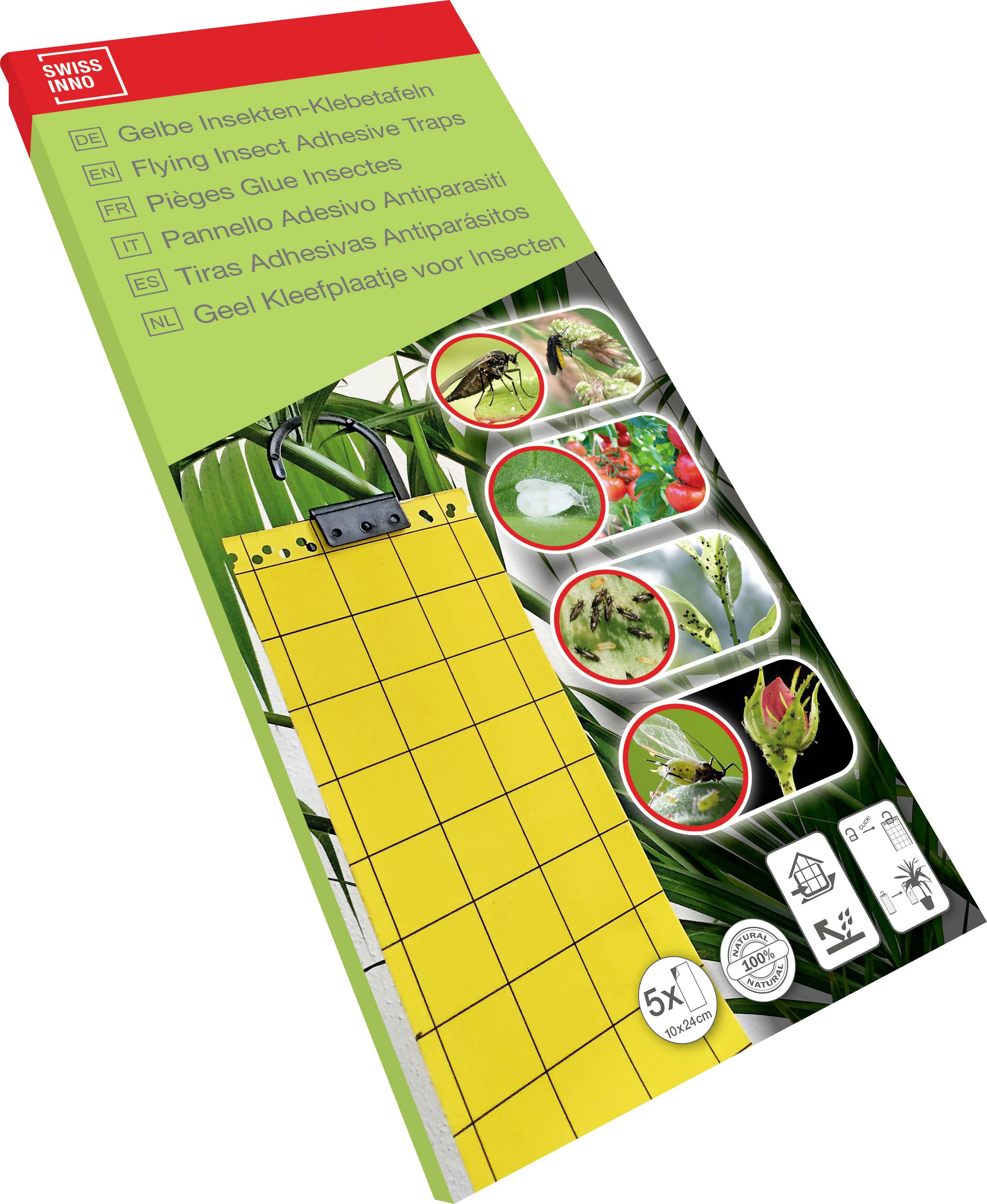 Swissinno NaturalControl 1 249 235 Insekten-Klebetafel Klebefolie, Lockstoff (L x B) 240mm x 100mm 5St.