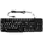 Geemarc KBSV3_BLK_GE USB Tastatur Deutsch, QWERTZ Schwarz Extragroße Tasten