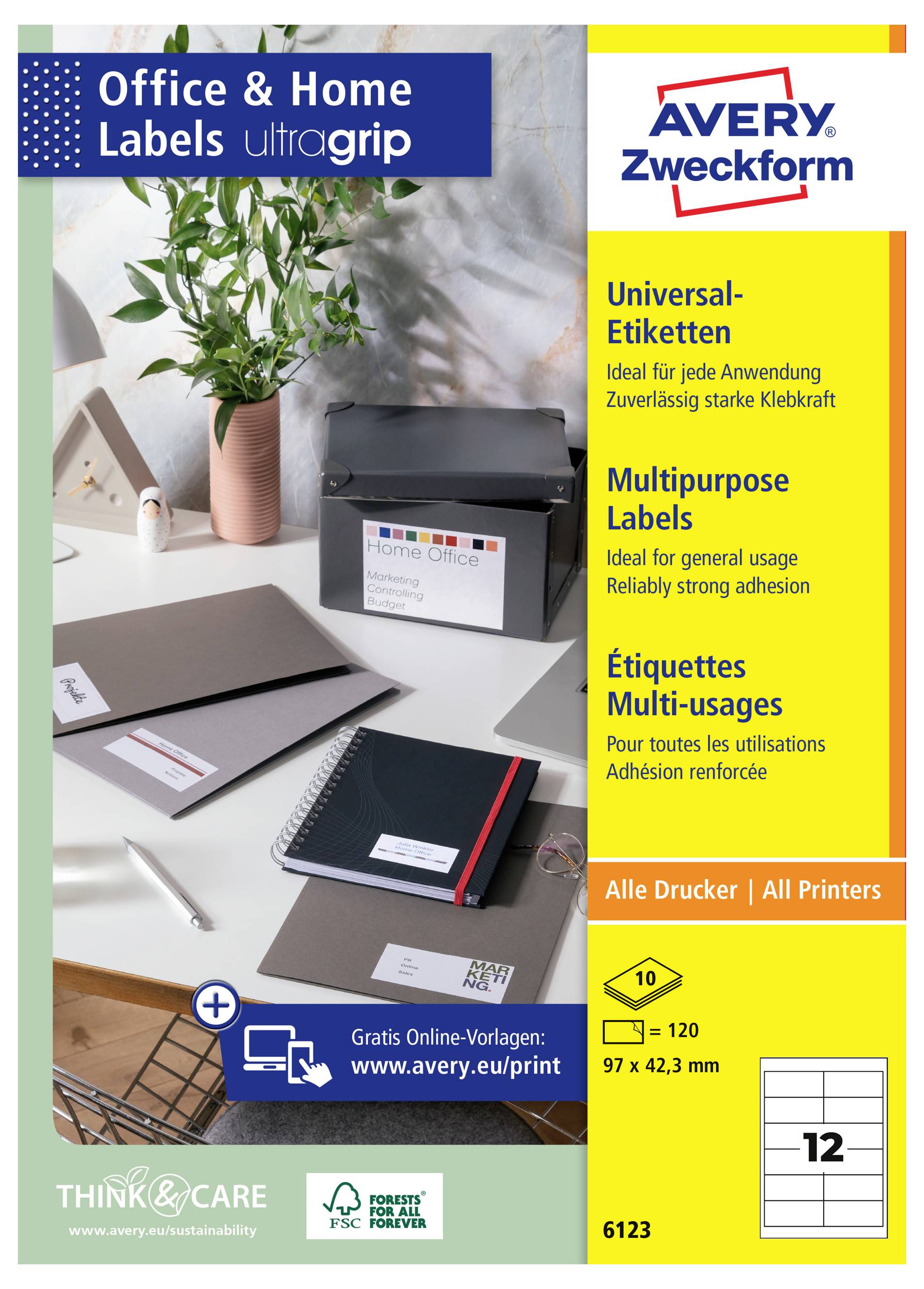 Avery Zweckform „Office & Home Labels ultragrip