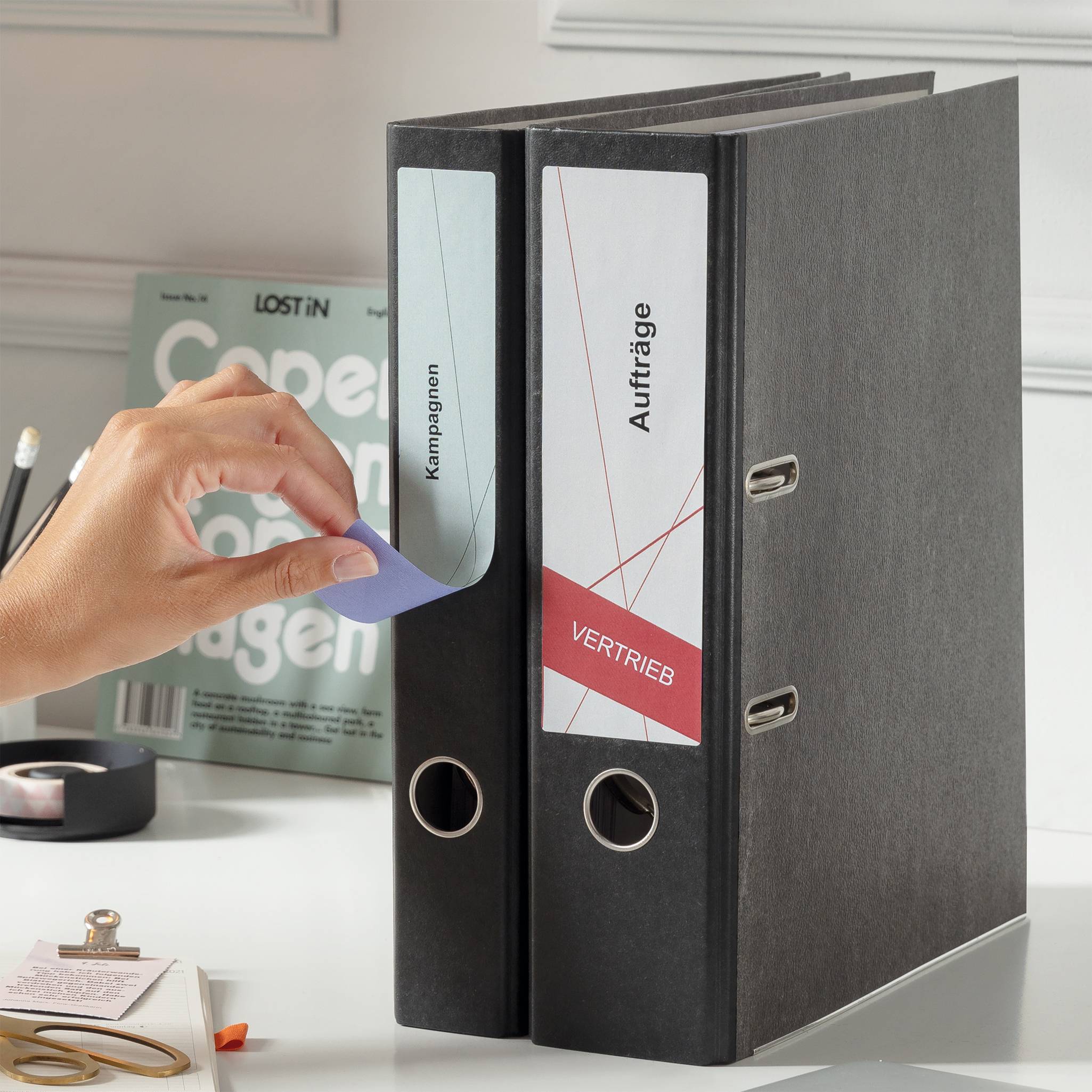 Avery-Zweckform Ordner-Etiketten L4761REV-10 61 x 192 mm Papier Weiß Wiederablösbar 40 St.