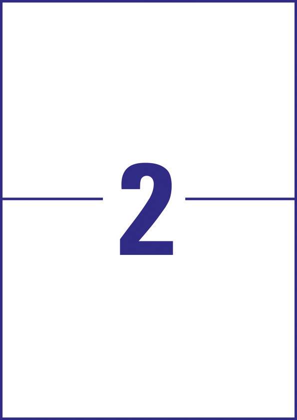 Die Zahl '2' in blauer Schrift, zentriert auf weißem Hintergrund mit dünnem blauen Rahmen.