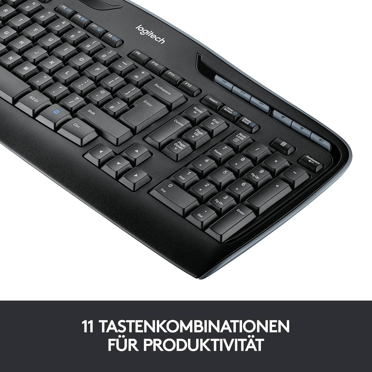 Logitech MK330 Funk Tastatur, Maus-Set Deutsch, QWERTZ Schwarz